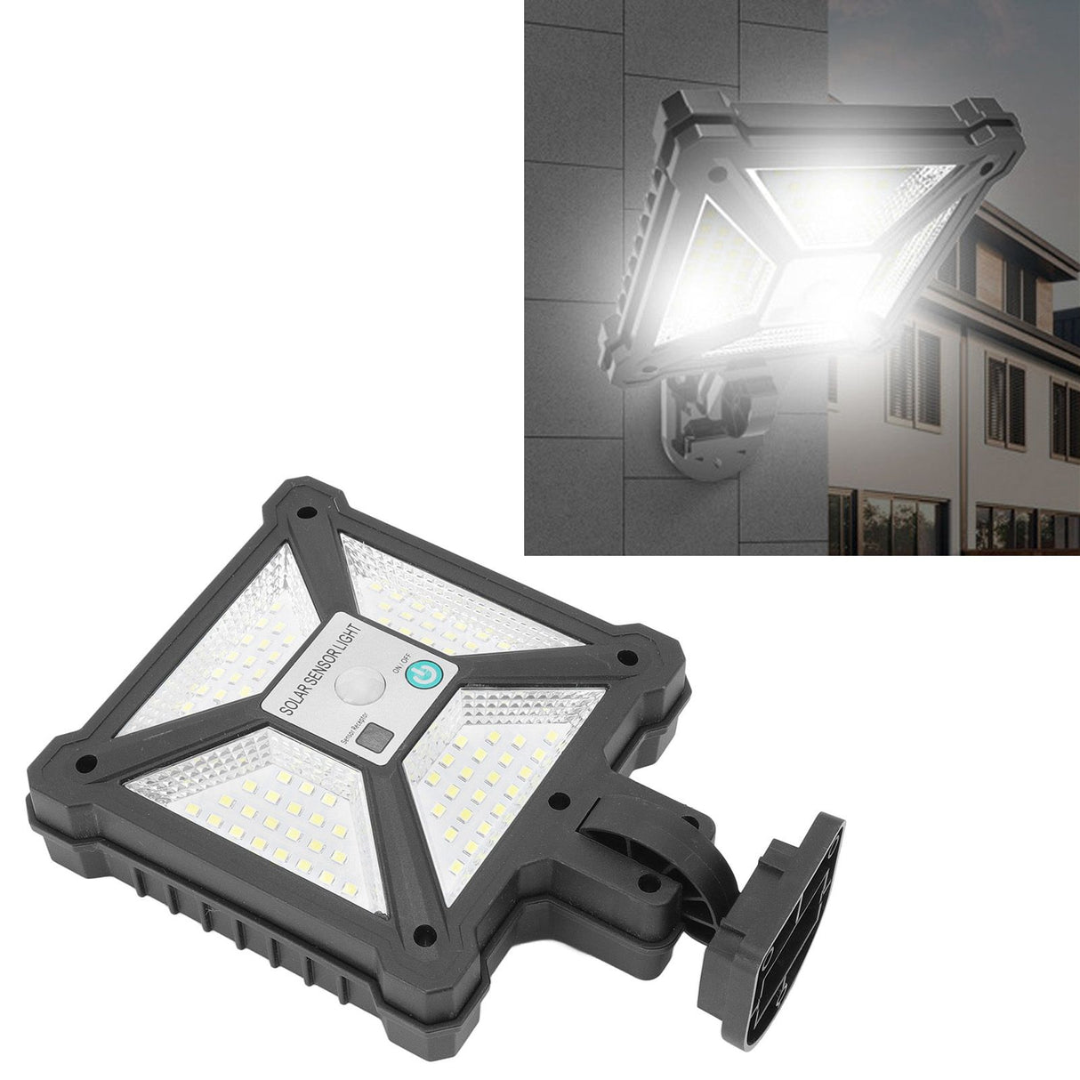 LED Solar Street Lights Human Body Sensor IP65 Waterproof LED Wall Lamp for Courtyard Patio Garden