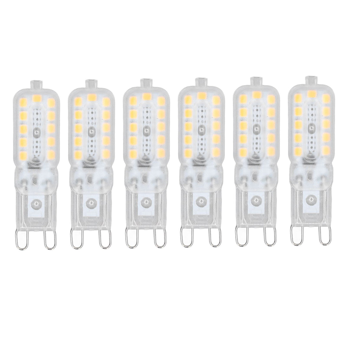 6pcs G9 LED Bulb 5W Transparent Cover 22LED Dimmable G9 Light Bulb for Ceiling Light Wall Light Table Light White Light 110-140V