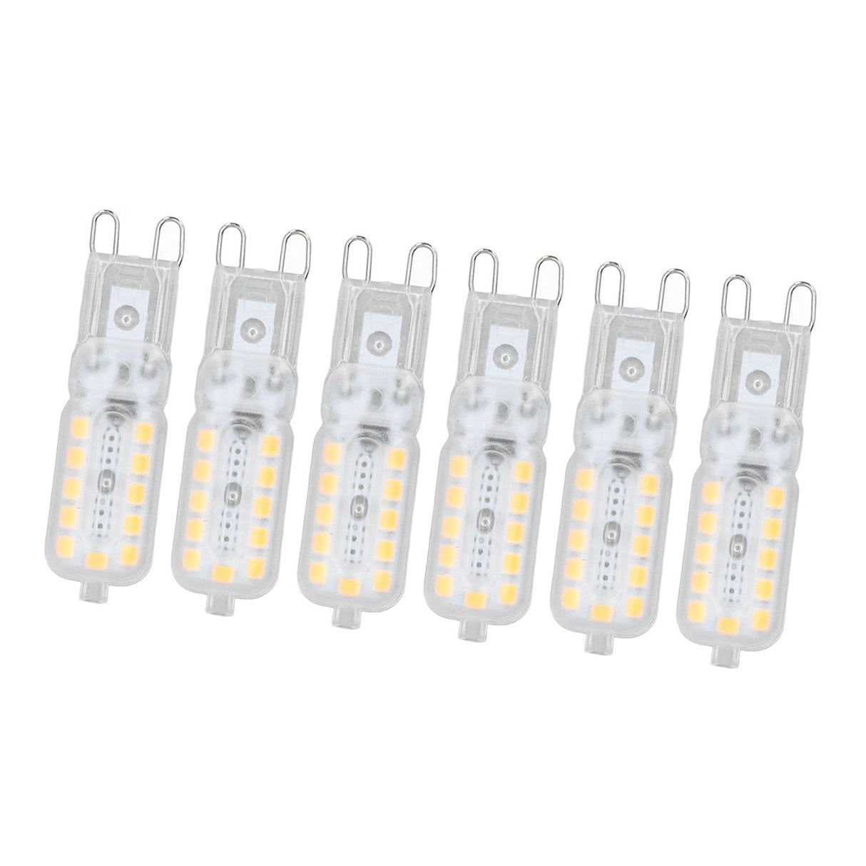 6pcs G9 LED Bulb 5W Transparent Cover 22LED Dimmable G9 Light Bulb for Ceiling Light Wall Light Table Light White Light 110-140V