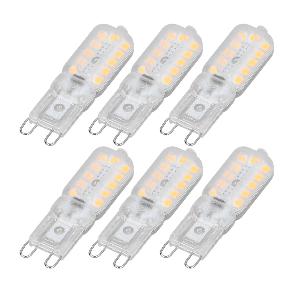 6pcs G9 LED Bulb 5W Transparent Cover 22LED Dimmable G9 Light Bulb for Ceiling Light Wall Light Table Light White Light 110-140V