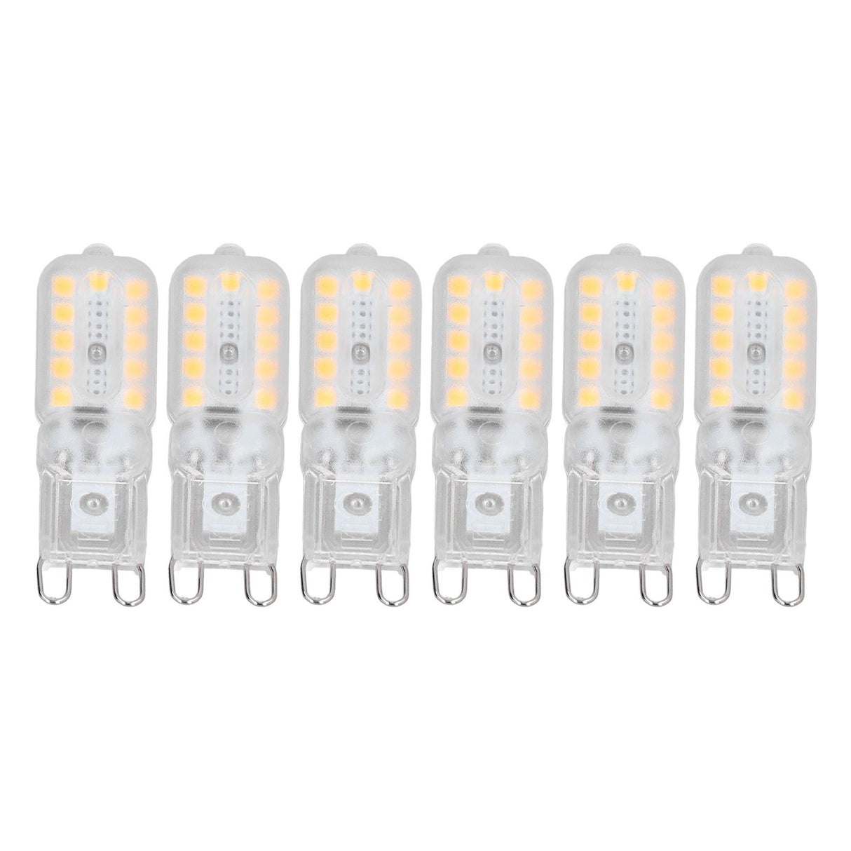 6pcs G9 LED Bulb 5W Transparent Cover 22LED Dimmable G9 Light Bulb for Ceiling Light Wall Light Table Light White Light 110-140V