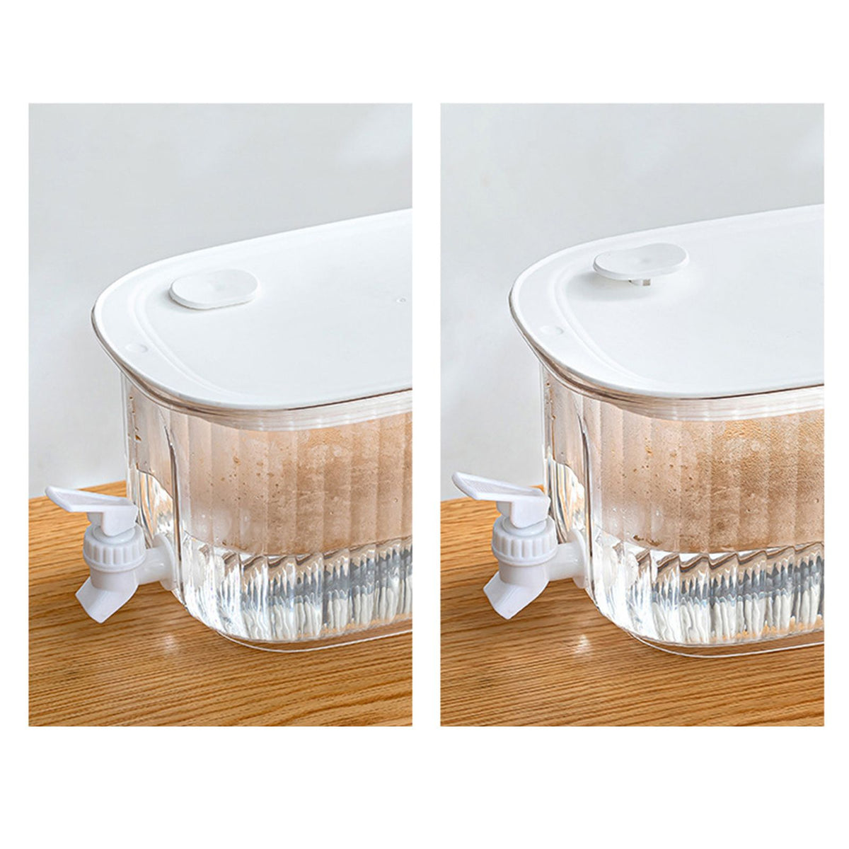Beverage Drink Dispenser Large Capacity Food Grade Thickened Leakage Proof Cold Kettle with Faucet for Home Transparent White