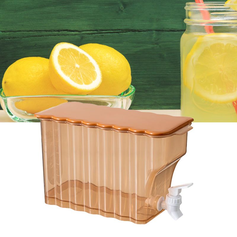Cold Water Kettle with Faucet PP Sealed Preservation Refrigerator Cold Kettle For Fruit Tea Flower Tea Milk Tea Water Orange
