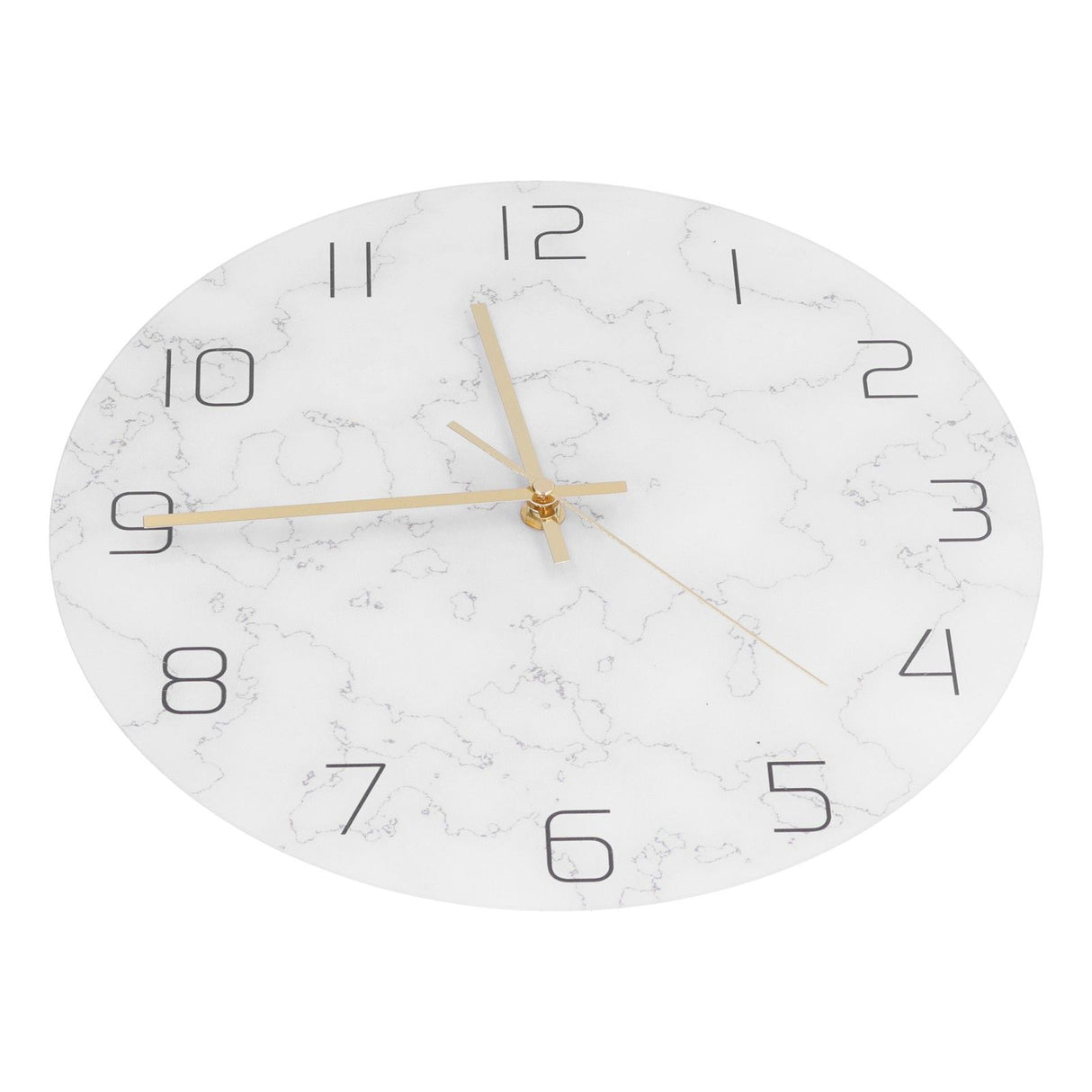 Simple Marble Wall Clock Fashion Cracked Acrylic Material UV Printing Clock Living Room Decoration