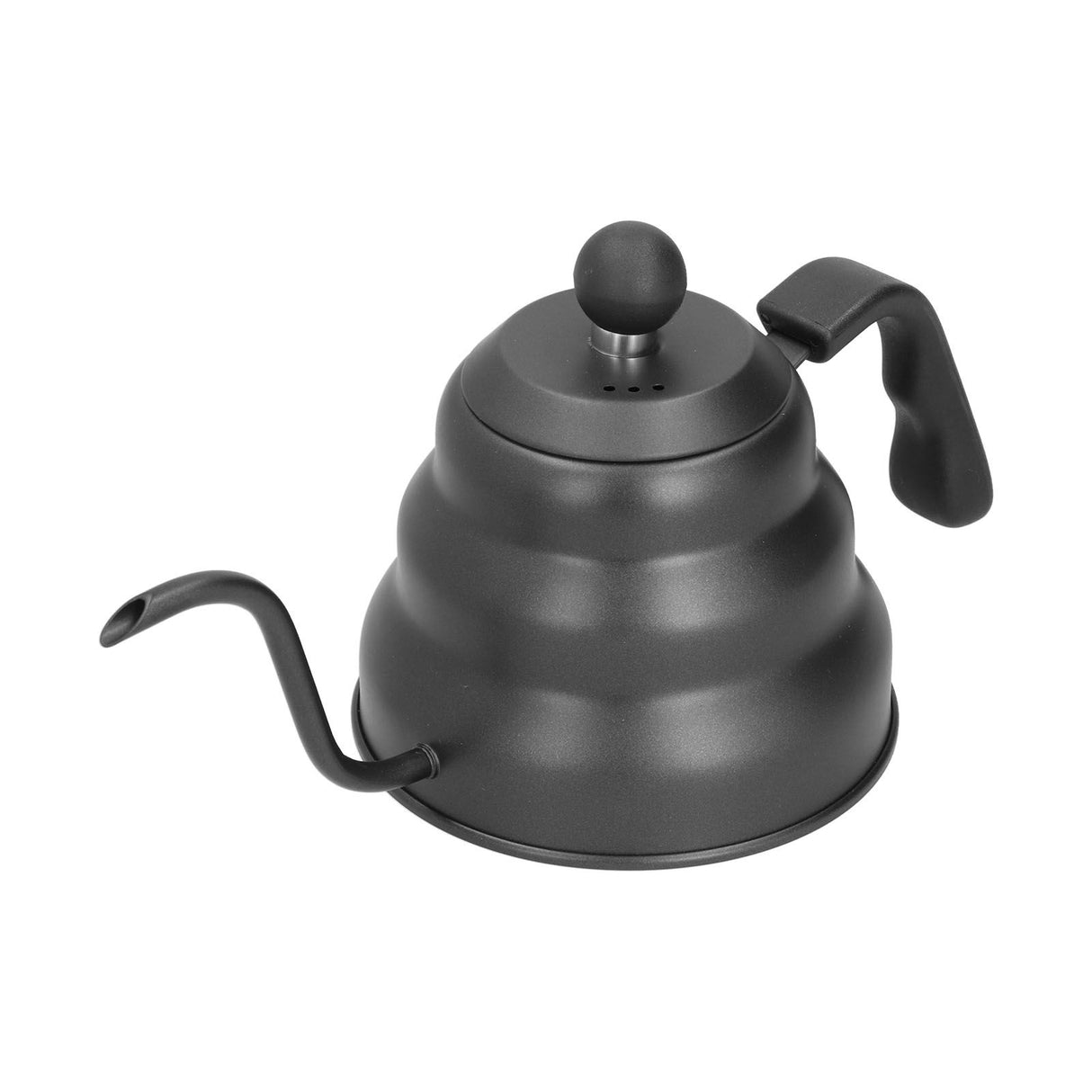 PTFE Stainless Steel Tea Pot Coffee Kettle Gooseneck Spout Pour Over Coffee Maker Drip Kettle Black1.2L
