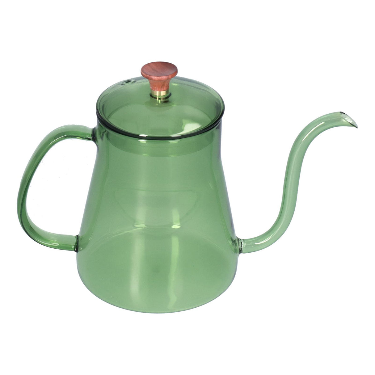 Coffee Kettle Glass Coffee Pot 600ML Coffee Drip Kettle Long Nozzle Kettle for Home KitchenGreen