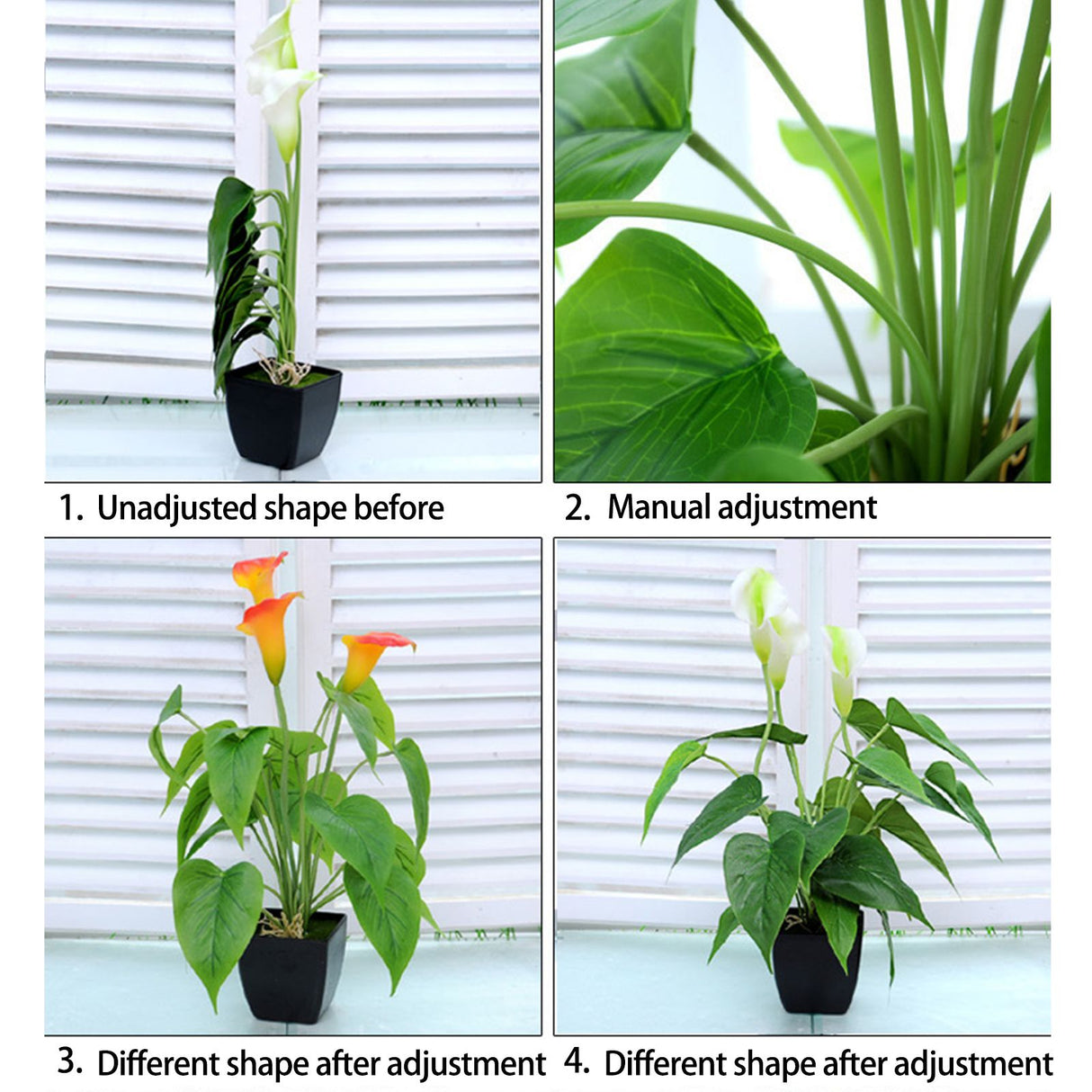 Artificial Flower Living Room Decorative Flowers Plastic Flowers Simulation Potted Plant Ornaments Fake Flower