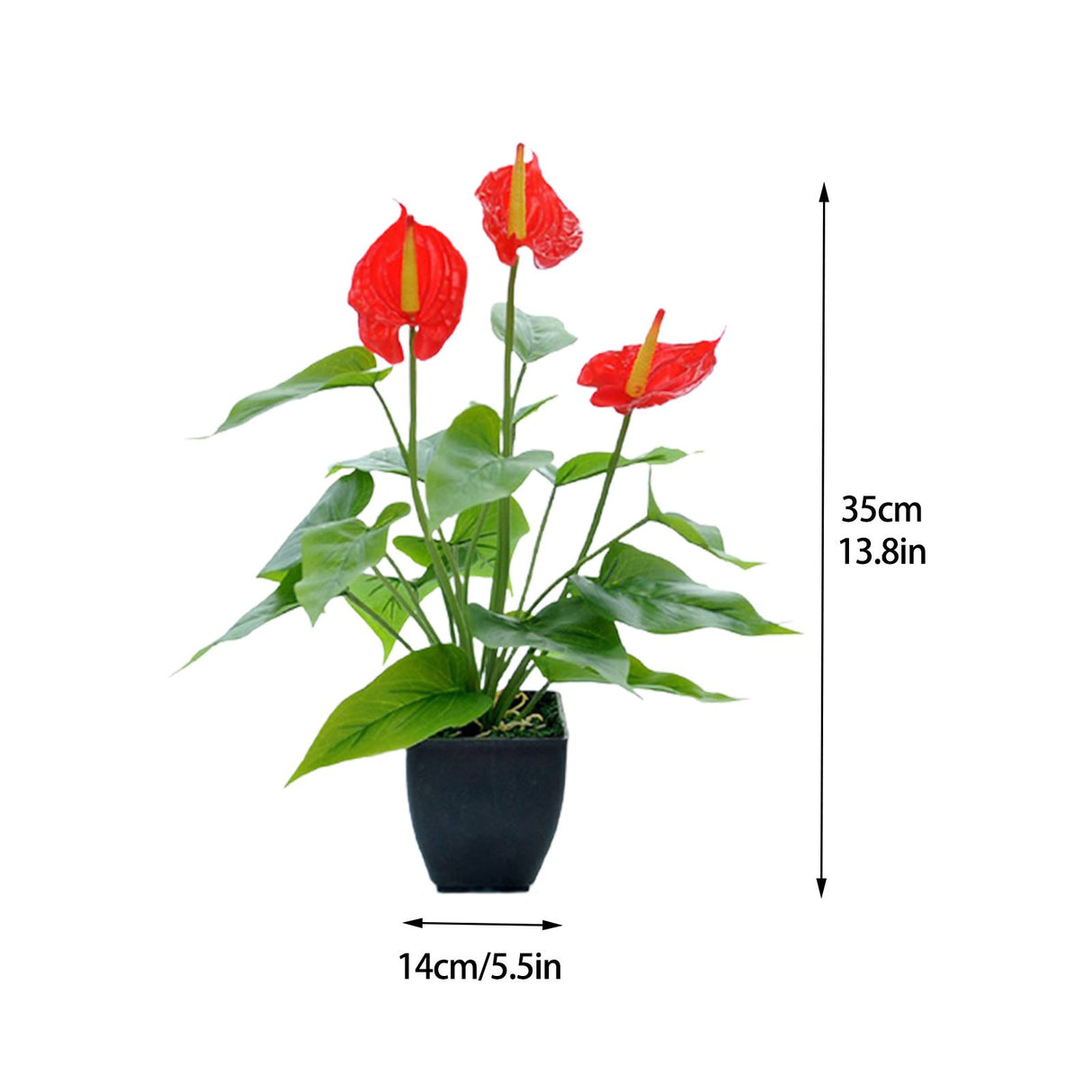 Artificial Flower Living Room Decorative Flowers Plastic Flowers Simulation Potted Plant Ornaments Fake Flower