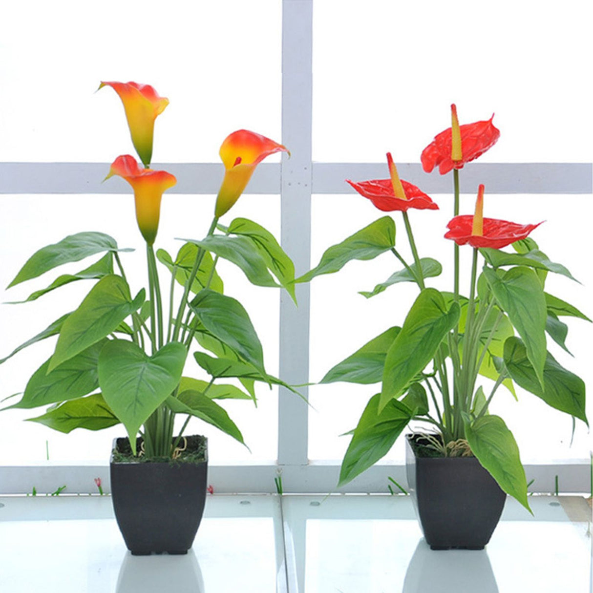Artificial Flower Living Room Decorative Flowers Plastic Flowers Simulation Potted Plant Ornaments Fake Flower