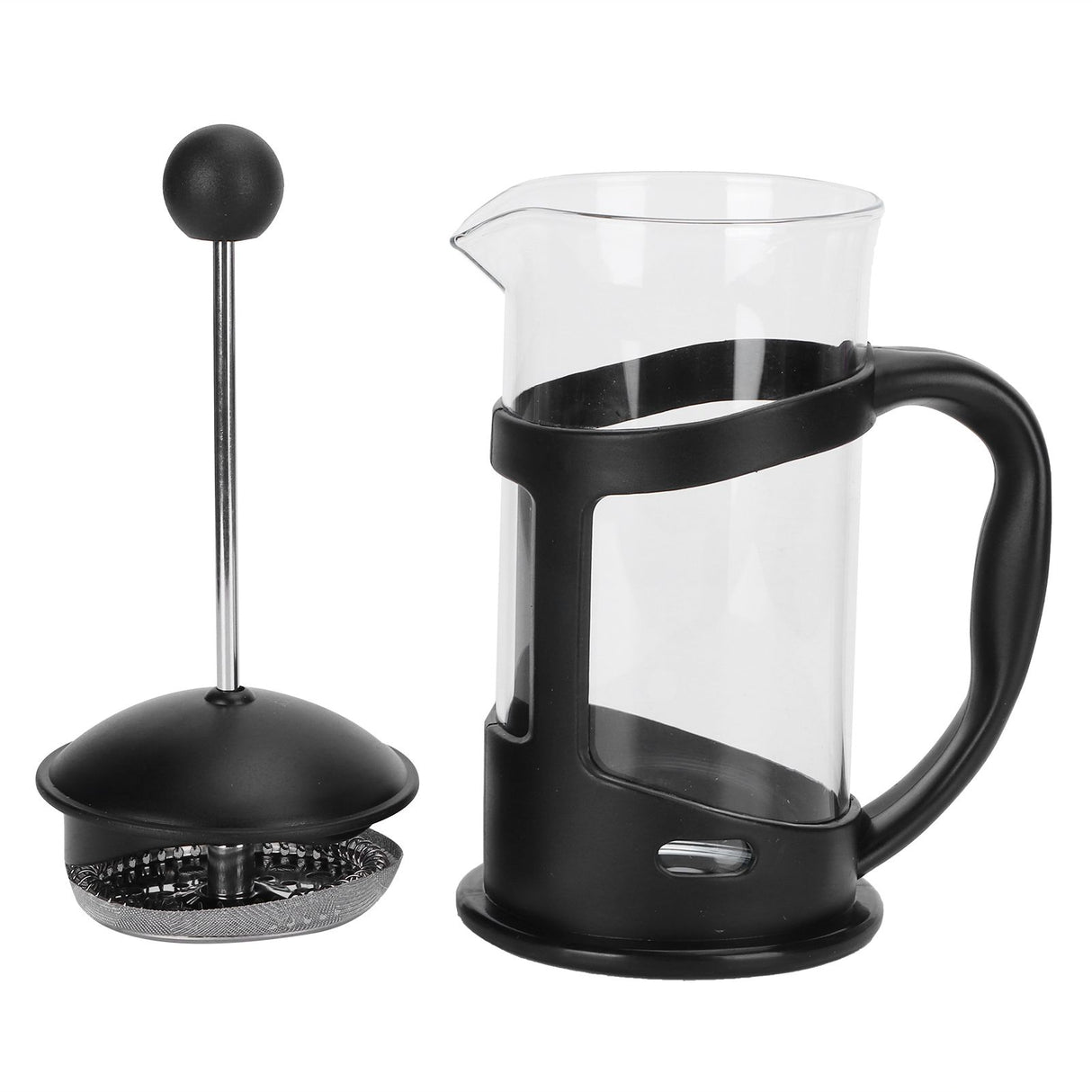 Coffee Tea Maker Kettle High Temperature Resistant Borosilicate Filter Teapot Hand Brewing Black1000ml