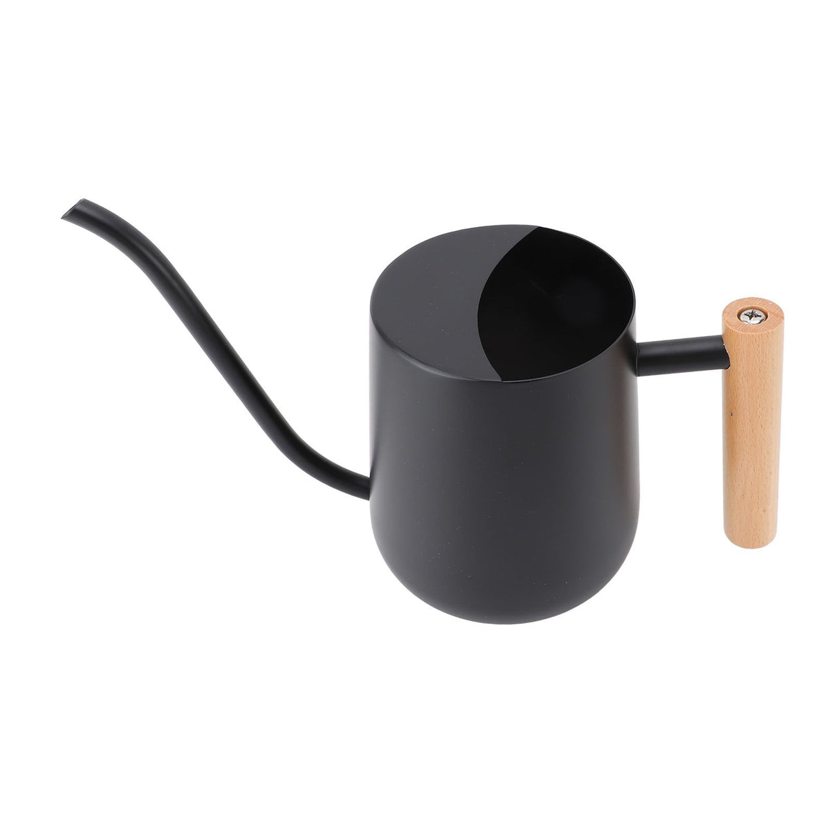 Stainless Steel Watering Can Modern Nordic Style Long Spout Water Can for Succulent Bonsai Garden Flower 1L Capacity Black