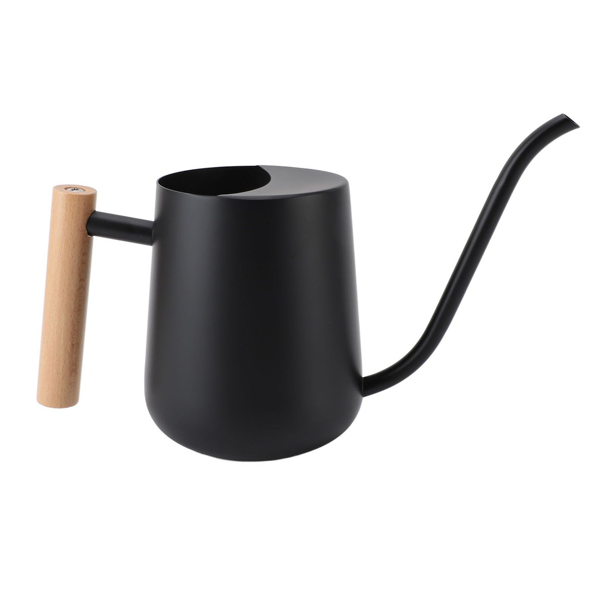 Stainless Steel Watering Can Modern Nordic Style Long Spout Water Can for Succulent Bonsai Garden Flower 1L Capacity Black
