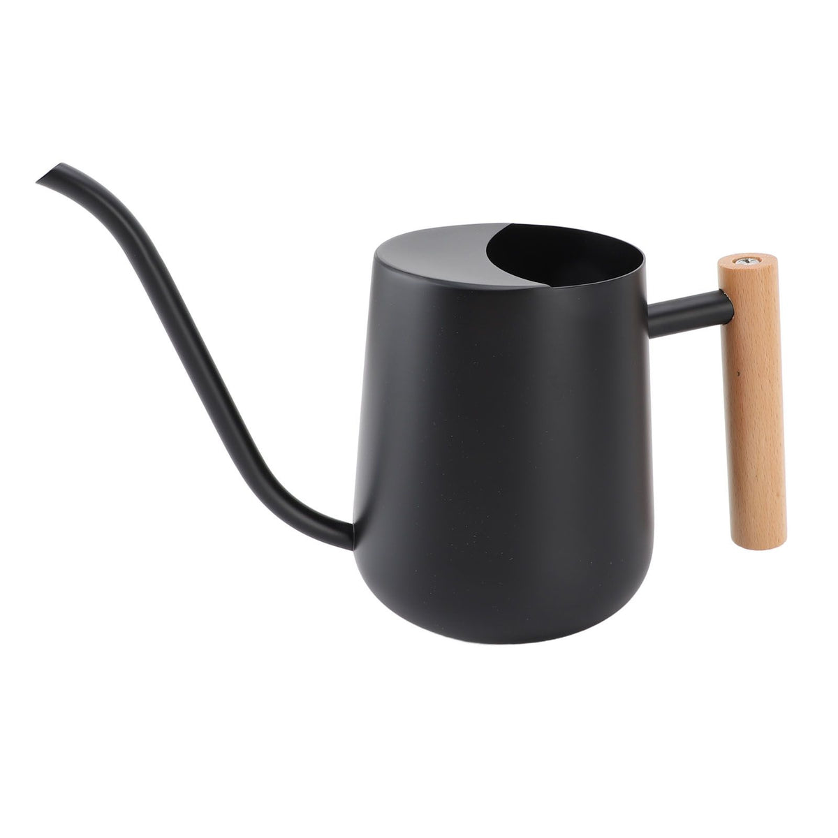 Stainless Steel Watering Can Modern Nordic Style Long Spout Water Can for Succulent Bonsai Garden Flower 1L Capacity Black