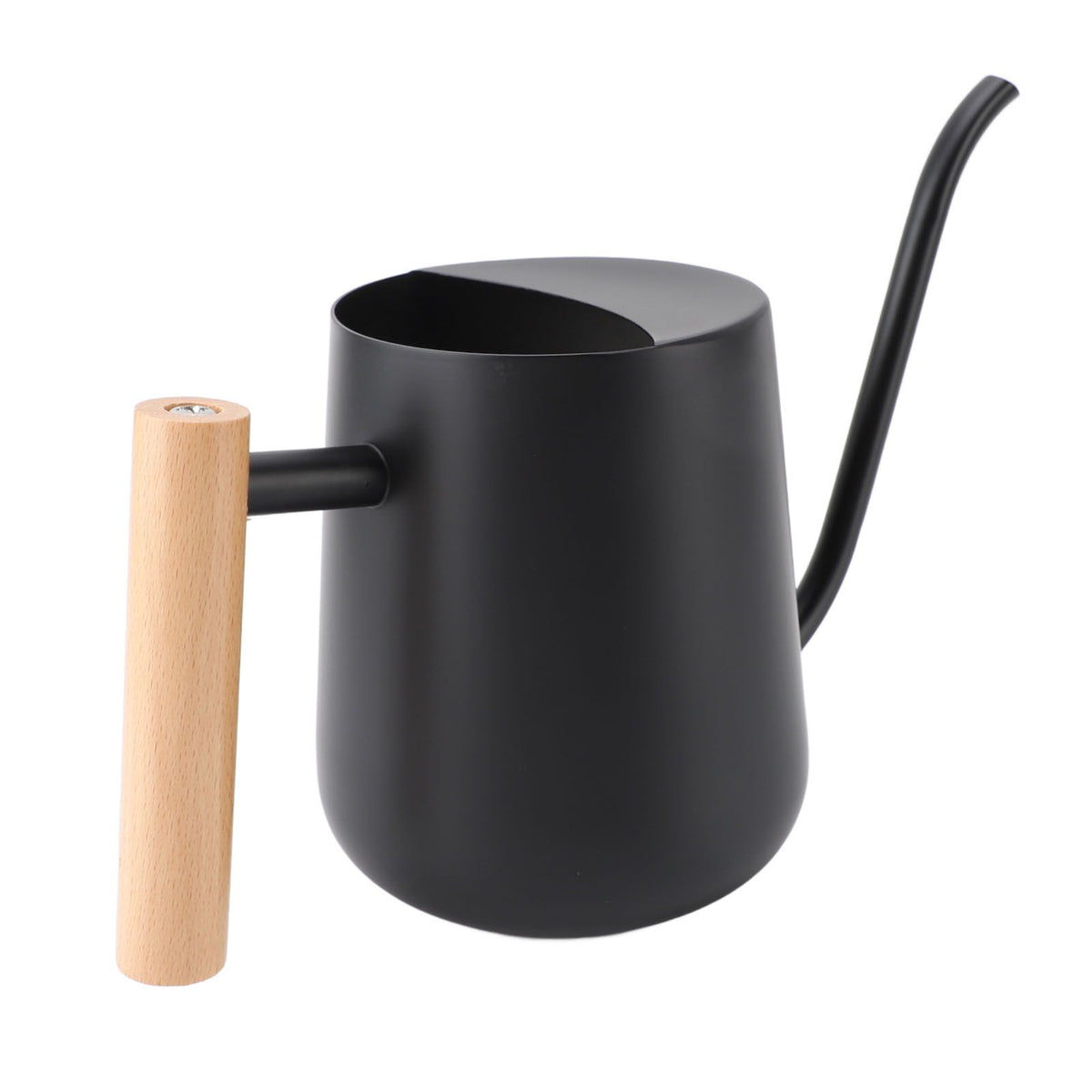 Stainless Steel Watering Can Modern Nordic Style Long Spout Water Can for Succulent Bonsai Garden Flower 1L Capacity Black