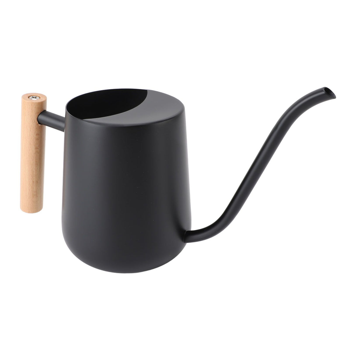Stainless Steel Watering Can Modern Nordic Style Long Spout Water Can for Succulent Bonsai Garden Flower 1L Capacity Black