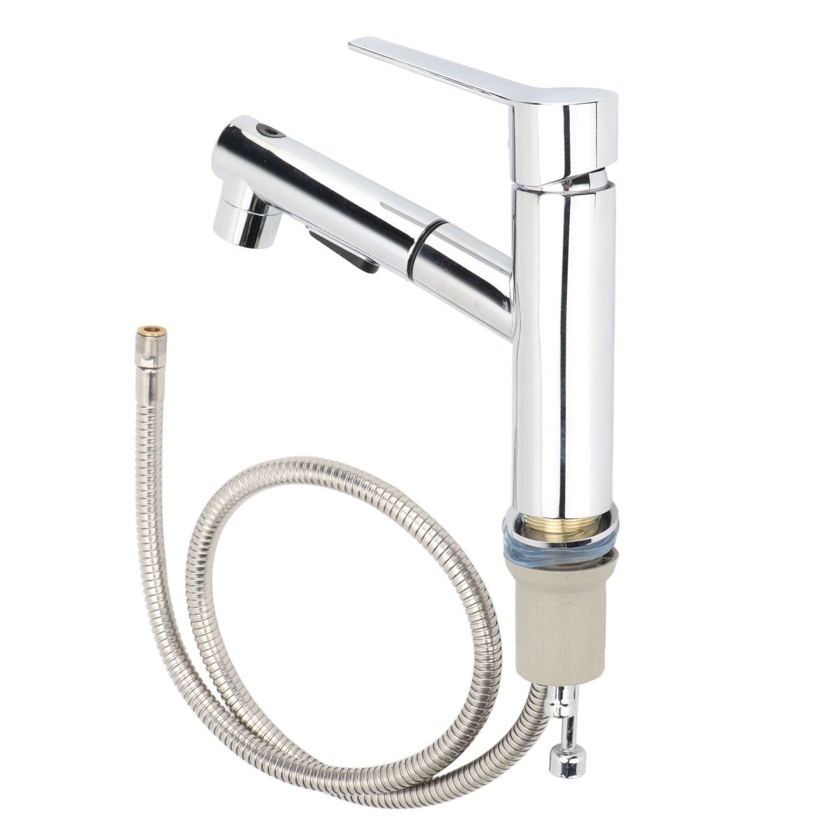 G1/2 Pull Out Sink Faucet Hot Cold Bathroom Sink Faucet Copper Alloy Rust Proof Water Tap for Basin Toilet
