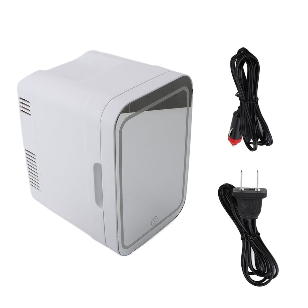 Portable Mirrored Beauty Fridge With Lighting 4L Mini Refrigerator Skin Care Makeup Storage with Mirror Light For Home Car US Plug 110V