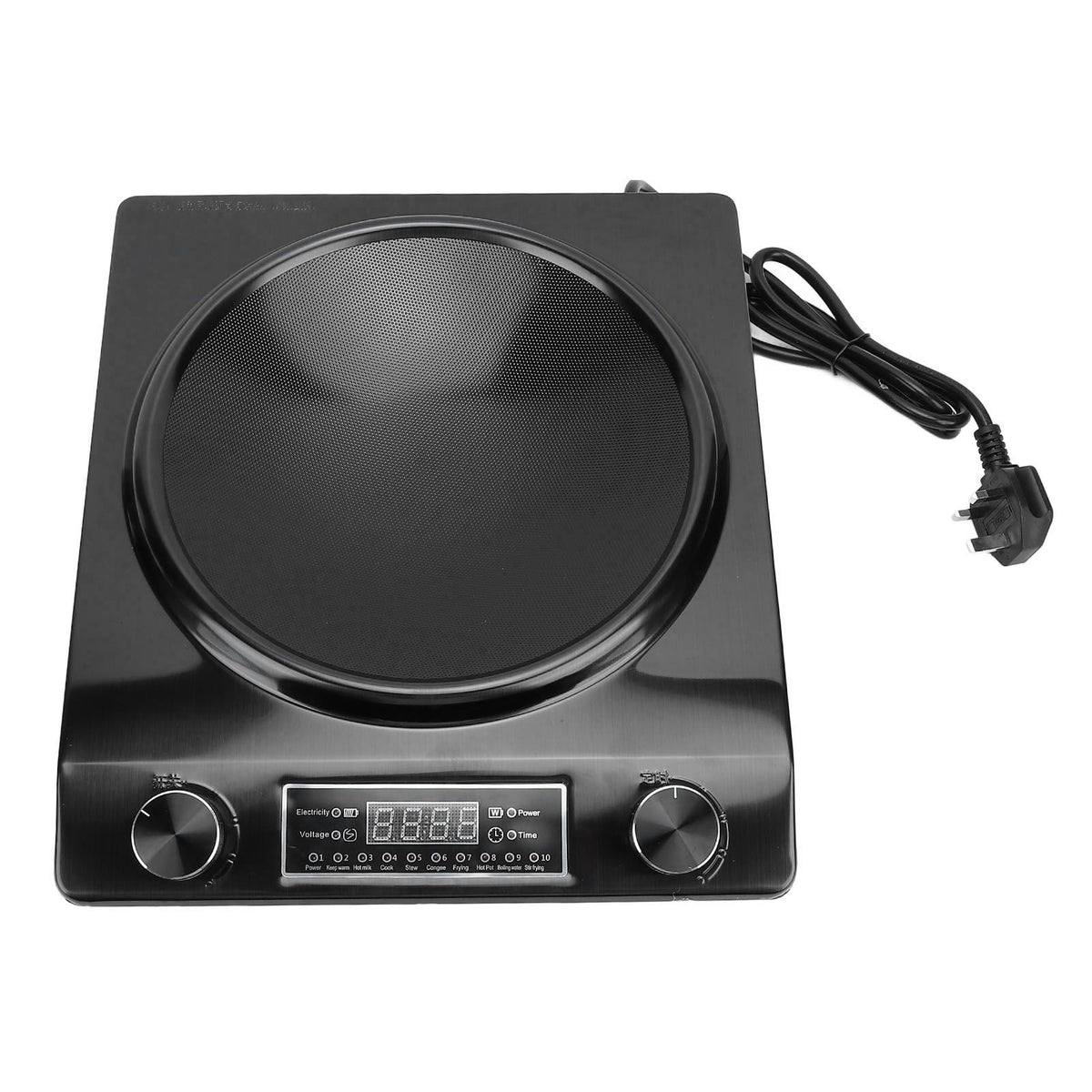 3500W Portable Induction Cooktop Aluminum ABS Countertop Induction Cooker Hot Plate with Smart Touch Panel for Home Kitchen UK Plug 220V