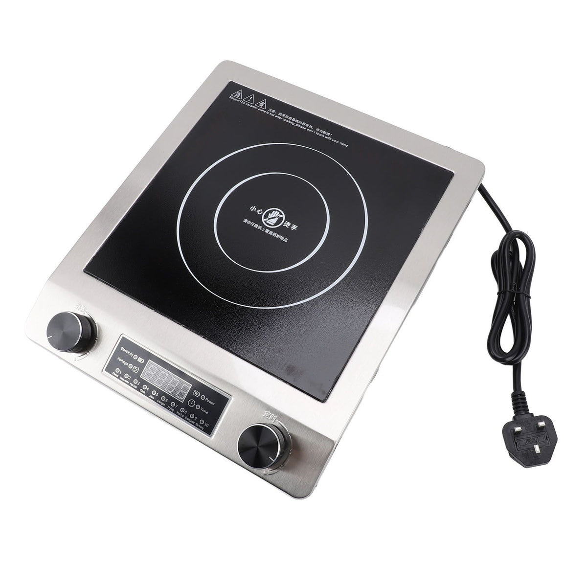 Induction Cooktop 3500W Fast Heating Easy to Clean Portable Touch Panel Multiple Safety Preventions Induction Hot Plate for Cooking UK Plug 220V