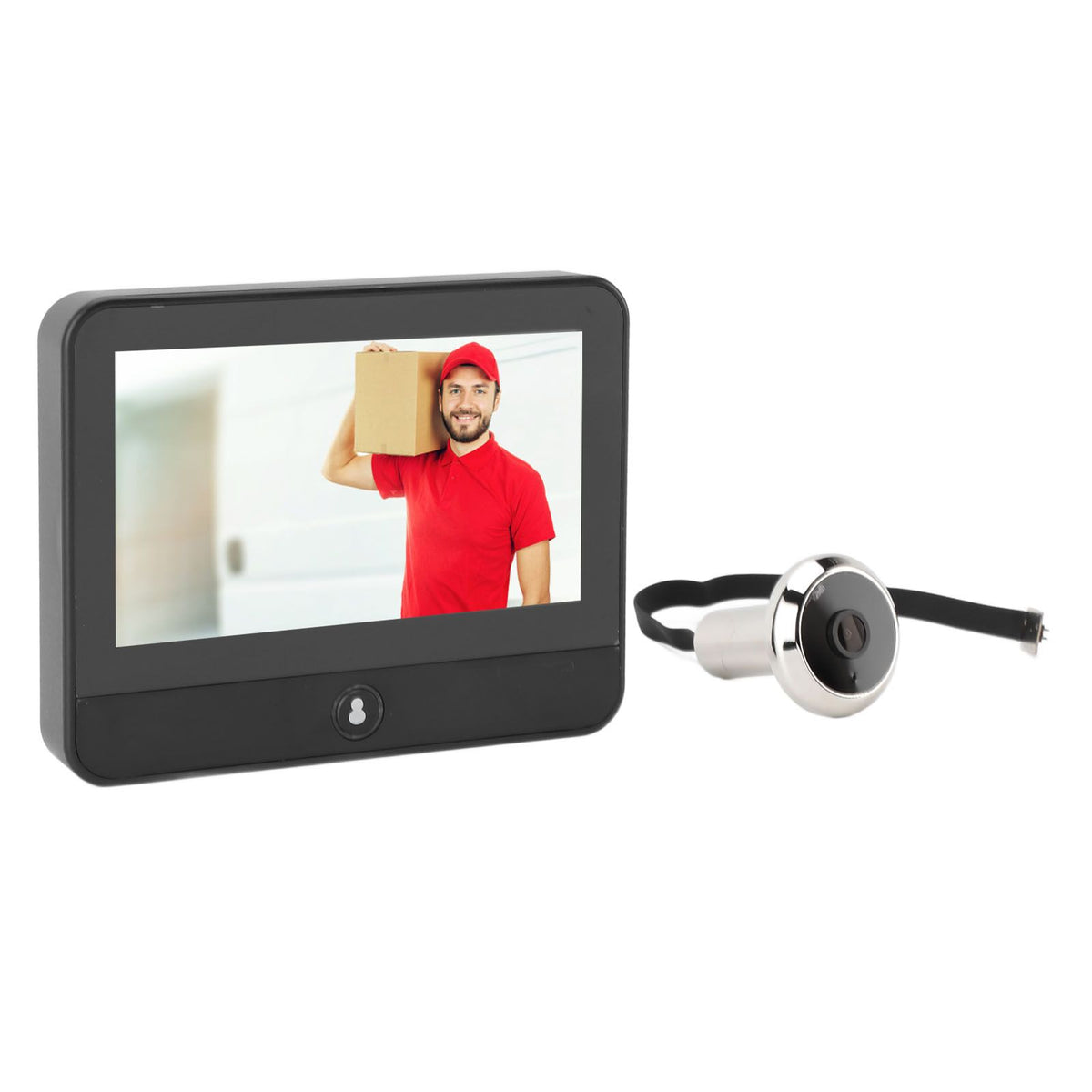 Door Eye Hole Camera with 4.3inch Display HD 1080P Night Vision Motion Detection Electronic Peephole Doorbell Door Viewer Camera for Tuya
