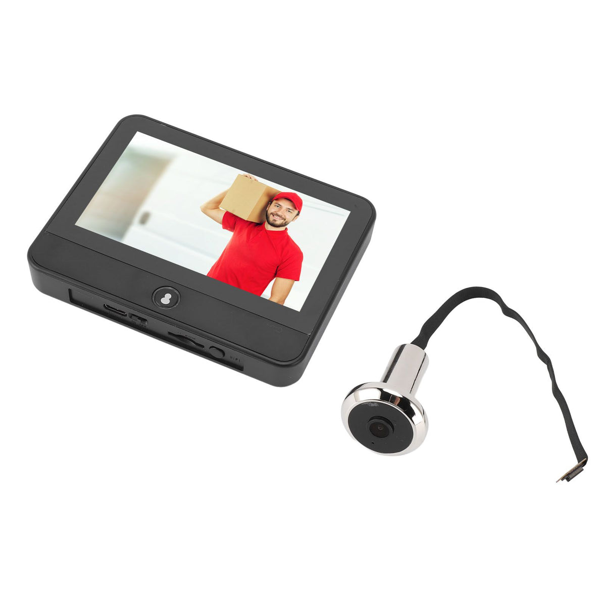 Door Eye Hole Camera with 4.3inch Display HD 1080P Night Vision Motion Detection Electronic Peephole Doorbell Door Viewer Camera for Tuya