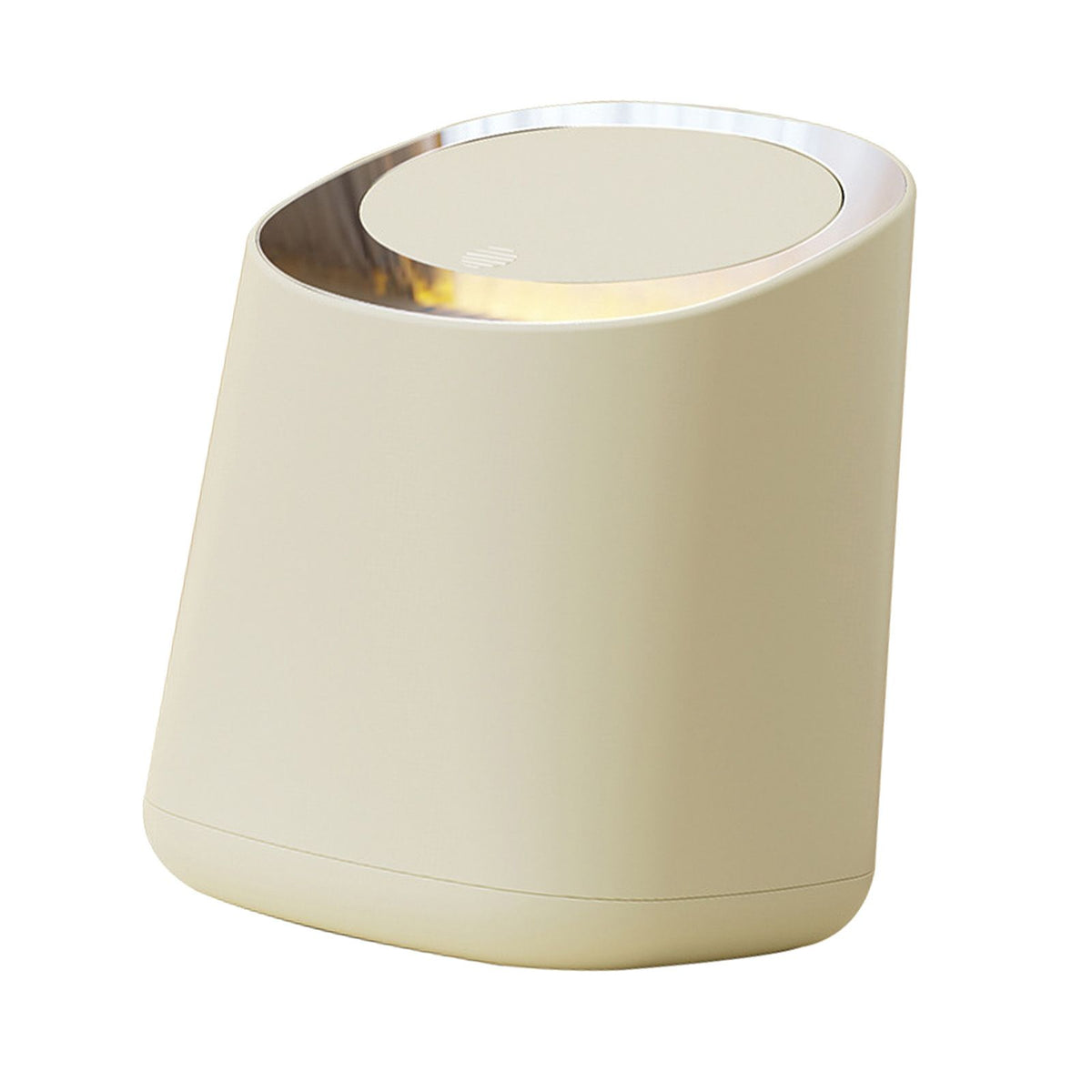 Desk Trash Can Large Capacity Modern Table Waste Bin with Press Opening Lid for Living Room Car Office
