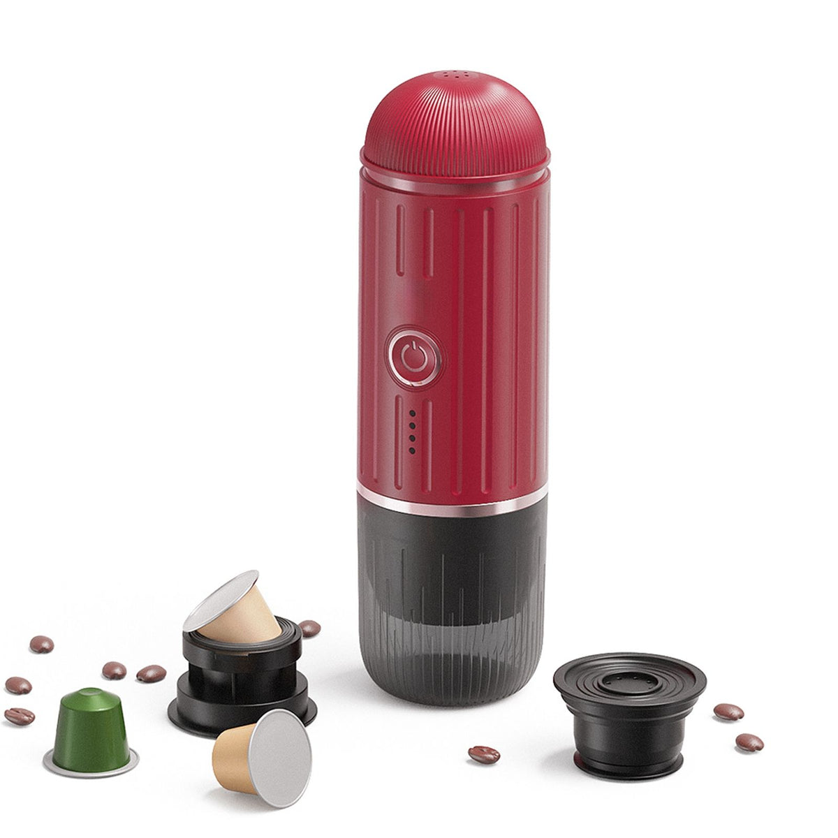 Electric Portable Coffee Maker Compatible with NS Pods and Ground Coffee 19 Bar 100W Wireless Heating Travel Espresso Coffee Maker Machine for Travel / Camping / Office / Home