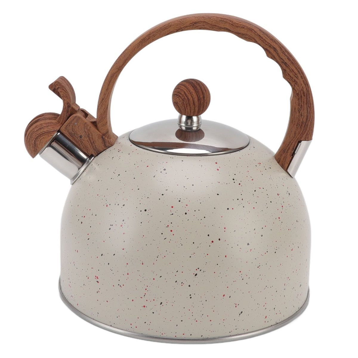 Whistling Kettle 2.5L Capacity Stainless Steel Stovetop Teapot for Water Boiling Beige