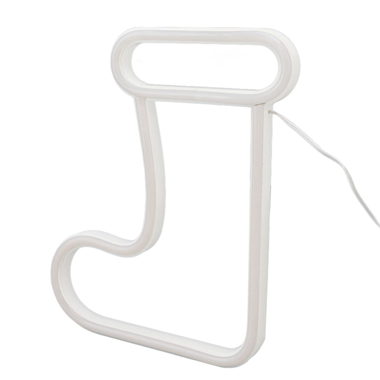 Christmas Neon Light LED Christmas Boot Neon Sign Light Battery Operated USB Charging Wall Decor Light for Party Decoration