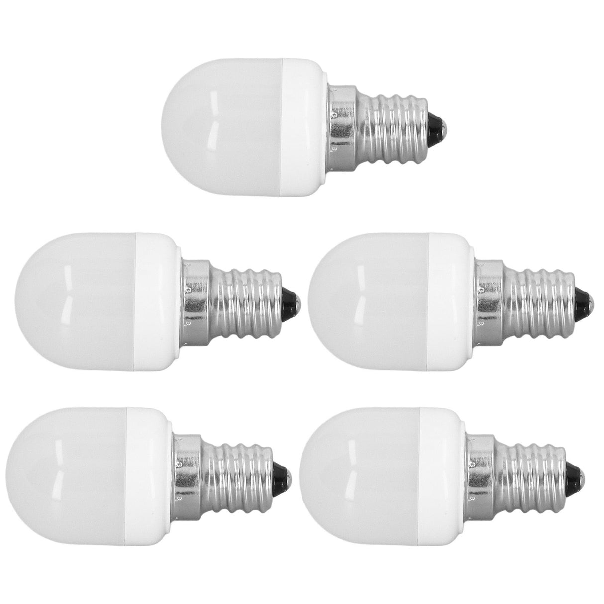 5pcs Light Bulbs E12 Thread Soft Light 1.5W 75LM LED Light Bulbs for Desk Lamp Ceiling Fan Lamp Wall Lamp AC220V White Light 3000K