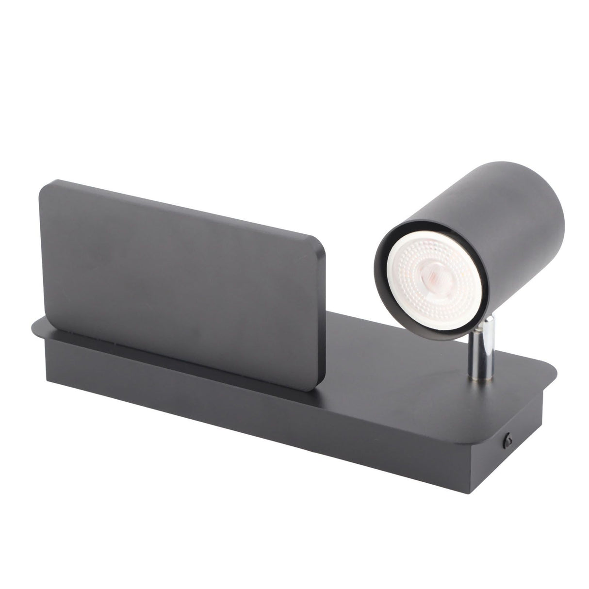 LED Wall Light USB Interface Wireless Charging LED Wall Lamp for Living Room Bedroom 85‑265V Black Right