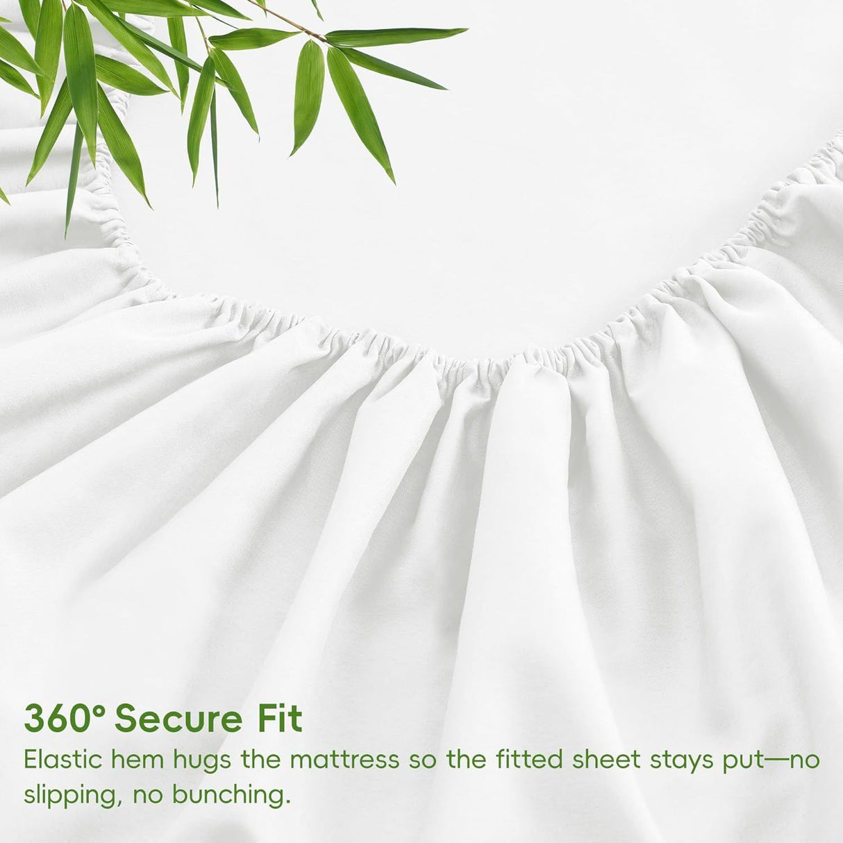 4 Piece Ultra Soft Bamboo Breathable Sheet Set -Hotel 2000TC Breathable Bed Sheets Set with 40 Centimetre Deep Pocket-Breathable Sheets for Hot Sleepers(White,Super King)