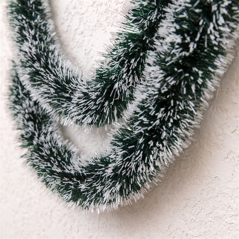 Tinsel Decoration Christmas New Year Dark Green Tops-dark green green edge