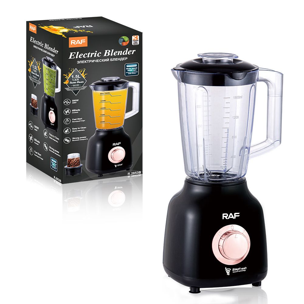 Versatile Electric Blender and Grinder for Home Kitchen, Smoothies, Baby Food, Coffee Beans, and Dry Ingredients with Stainless Steel Blades (Orange)