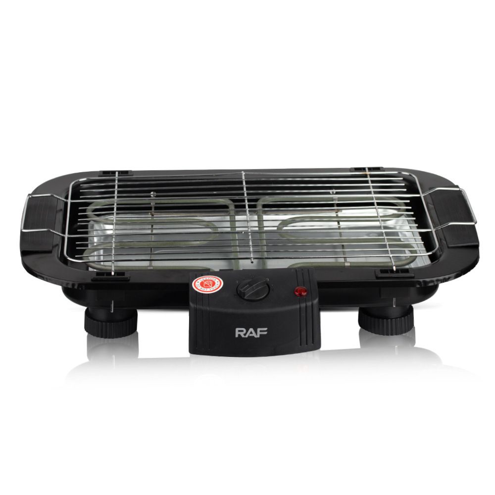 2000W Electric Indoor Smoker Grill with Detachable Rack and Adjustable Heights for Home Kitchen Balcony and Small Outdoor Gatherings (Black)