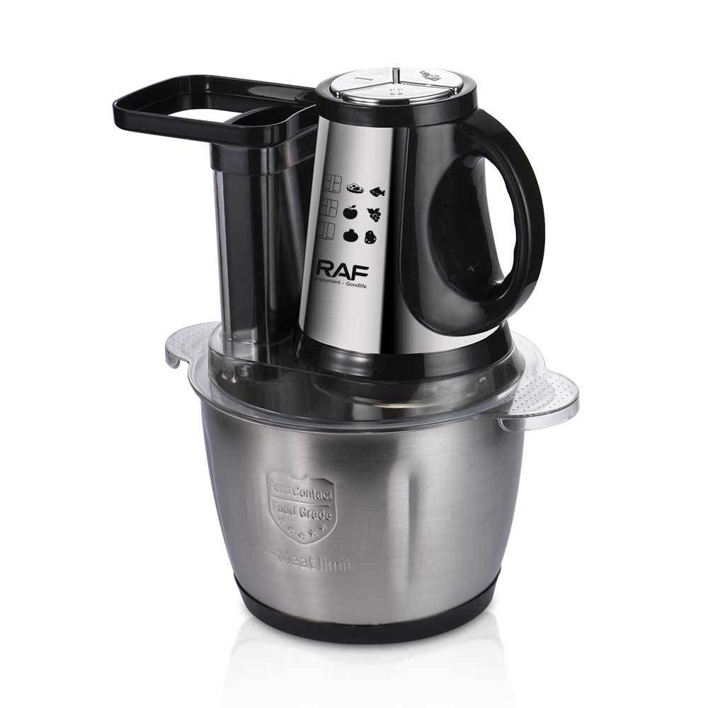 Multifunctional Electric Food Processor and Meat Grinder with 3.0L Stainless Steel Bowl, 300W Powerful Motor for Chopping, Slicing, Shredding, and Mixing Tasks in Everyday Home Cooking (Silver)