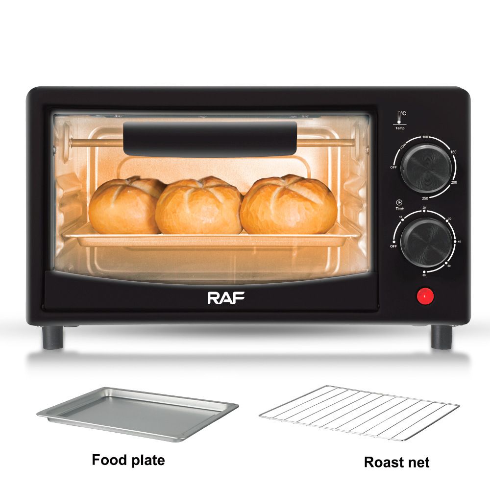 Compact 7L Countertop Electric Oven with Adjustable Temperature and Timer, Metal Housing, Visible Glass Door, Perfect for Toasting Bread and Roasting Small Meals at Home (Beige)