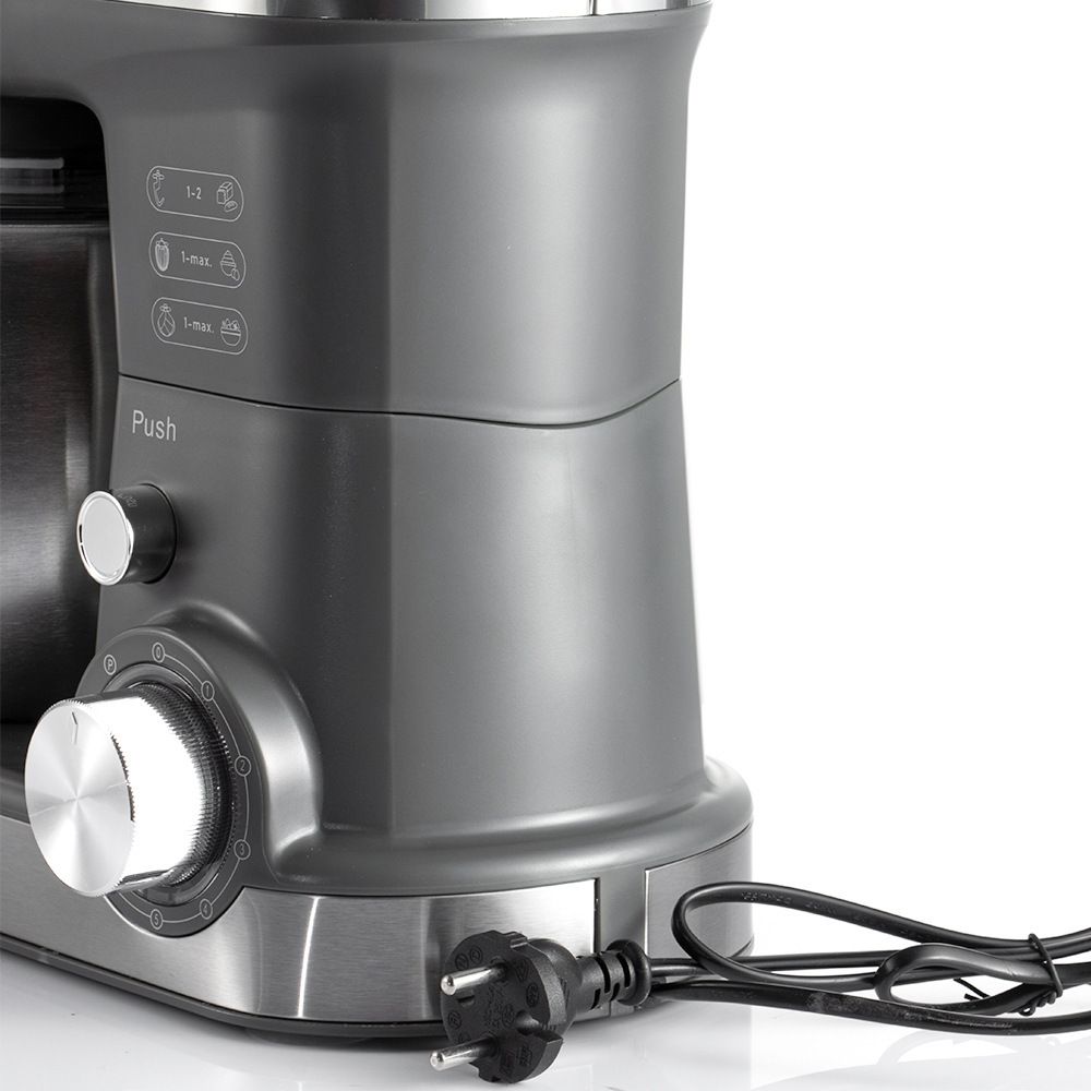 Versatile Stand Mixer with 4.0L Stainless Steel Bowl and 1600W Motor for Home Baking, Dough Kneading, Whipping, and Mixing Tasks (White)