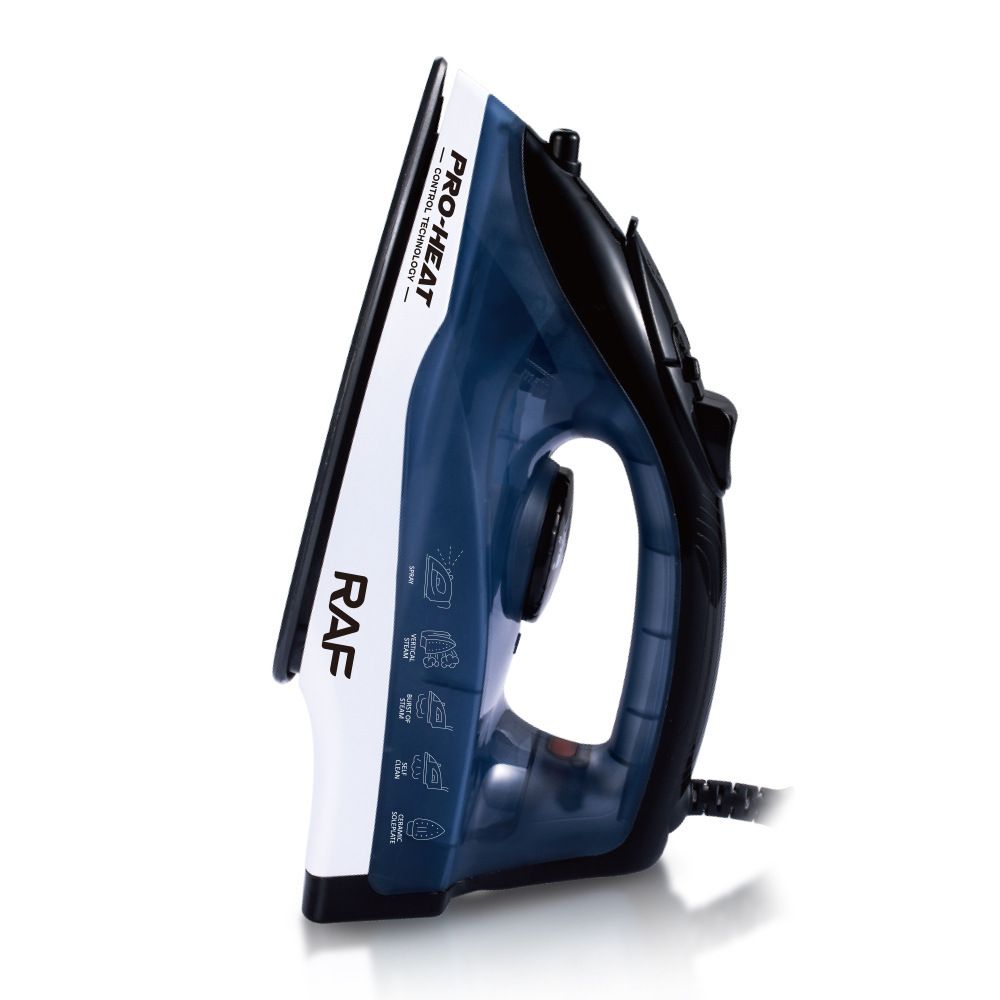 1200W Automatic Steam Iron with Ceramic Soleplate for Home Laundry, Garment Wrinkle Removal, Vertical Steaming, Spray and Self-Cleaning Functions (RoyalBlue)