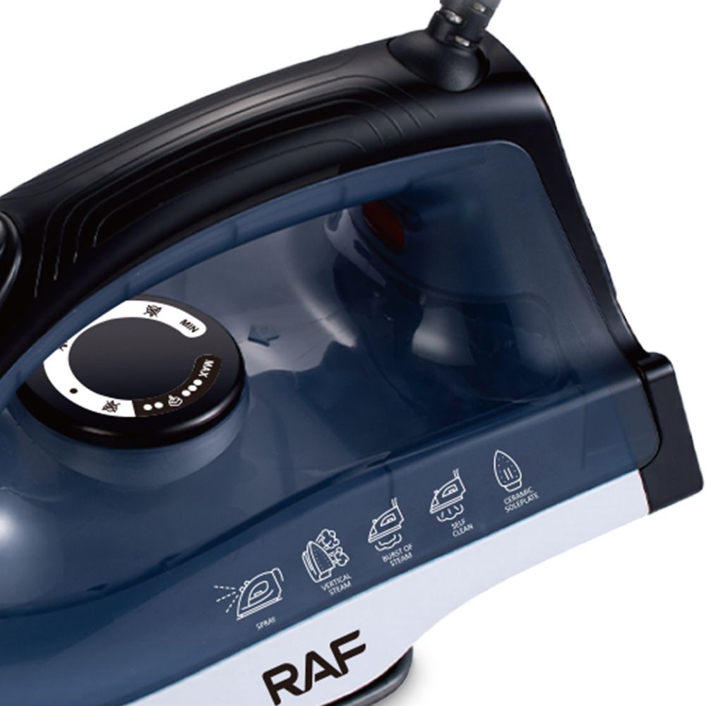 1200W Automatic Steam Iron with Ceramic Soleplate for Home Laundry, Garment Wrinkle Removal, Vertical Steaming, Spray and Self-Cleaning Functions (RoyalBlue)