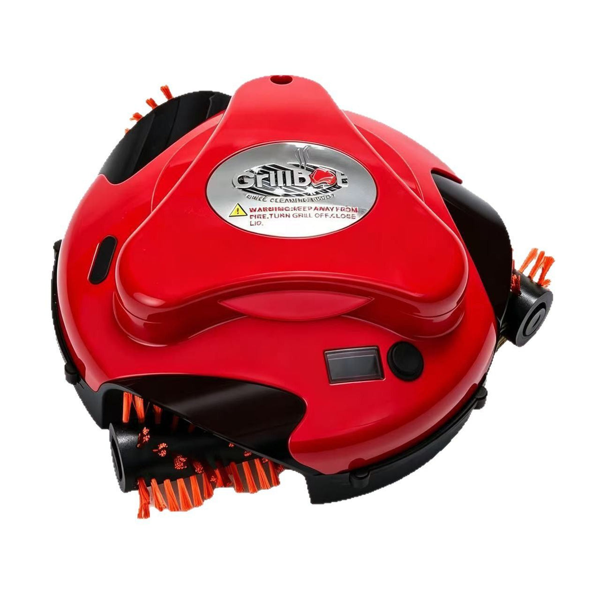 Automatic Grill Cleaning Robot with Nylon Brushes for Effortless Removal of Grease, Burnt Residue and Food Debris on Any Size Barbecue Grill, Ideal Gift for BBQ Lovers (Black)