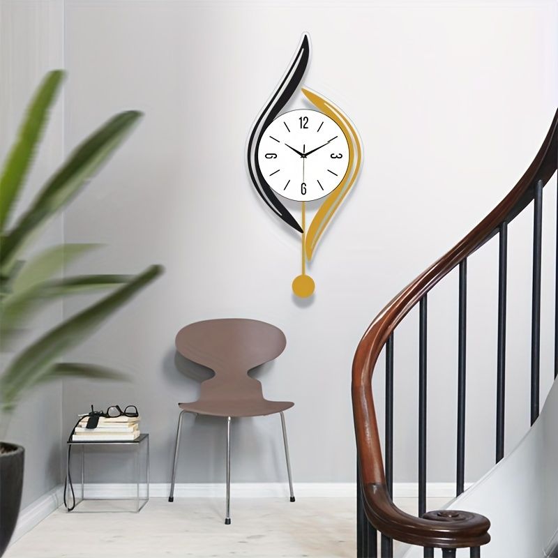 Gold Black Wall Clock Modern Wall Clock Decorative Wall Clock Silent Wall Clock