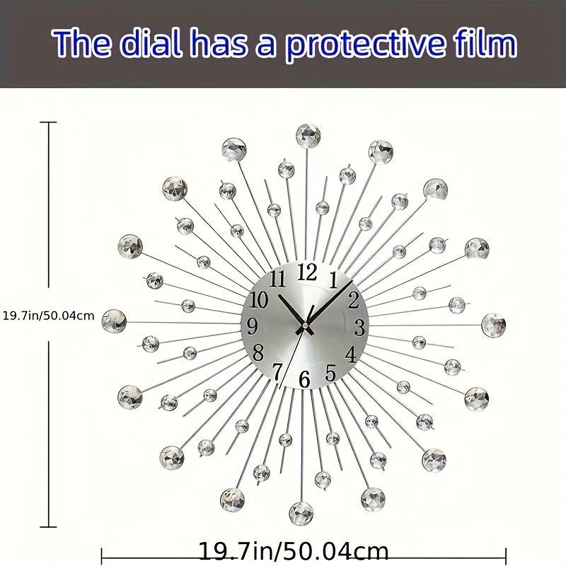 Silver Gold Silver Dandelion Wall Clock Home Decor Clock Modern Wall Clock High-Quality Clock