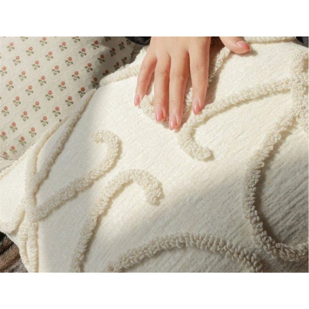 Coquette Throw Pillow Cover 12x 20in, Neutral Pillow Cushion Cases,Farmhouse Modern Decorative Pillows for Bed, Outdoor Couch Bedroom Car Cream(Only pillow cover)