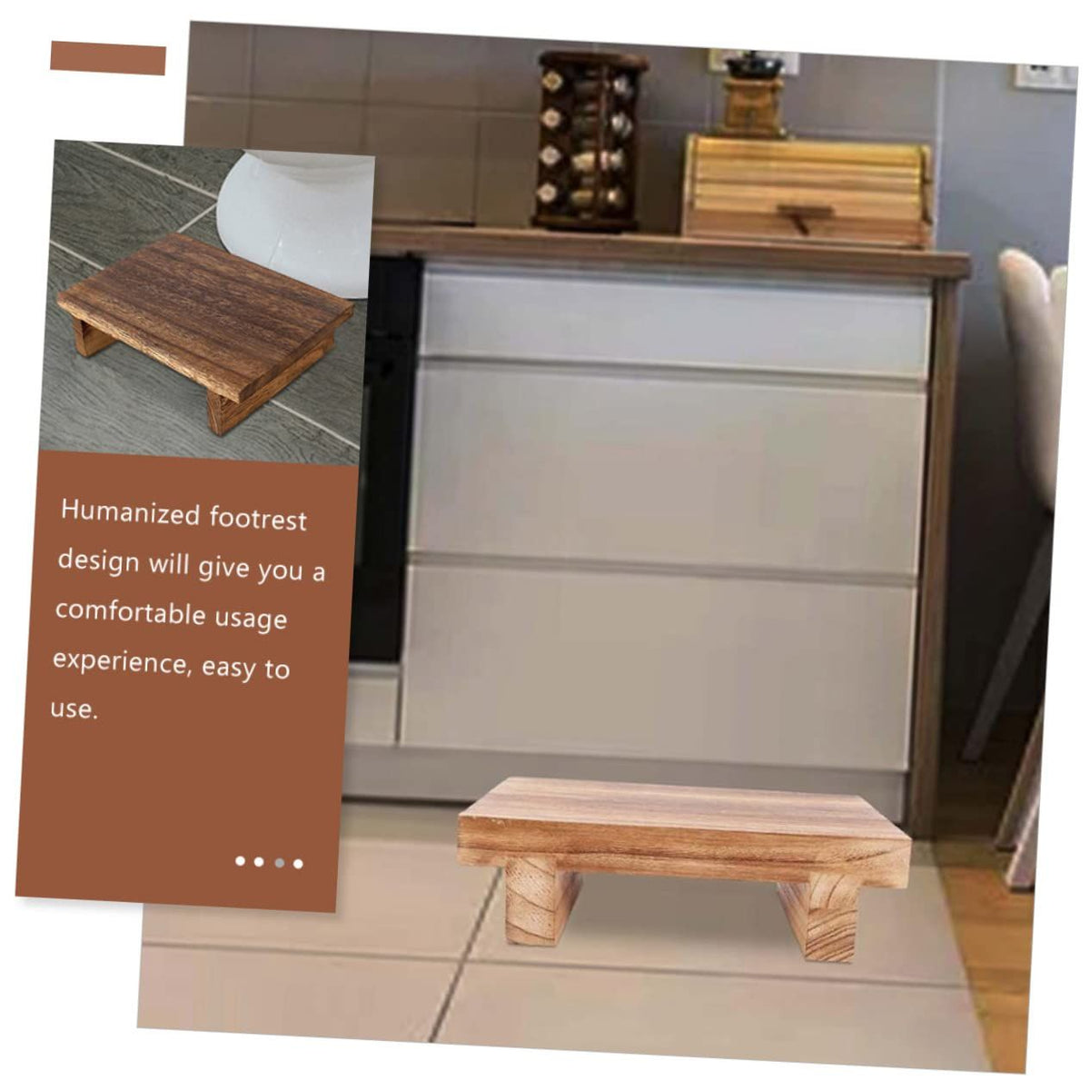 Bedside Step Stool Foot Stool Under Desk Kitchen Stool for Wood Foot Stool Stools for Adults Stepping Stool for Step