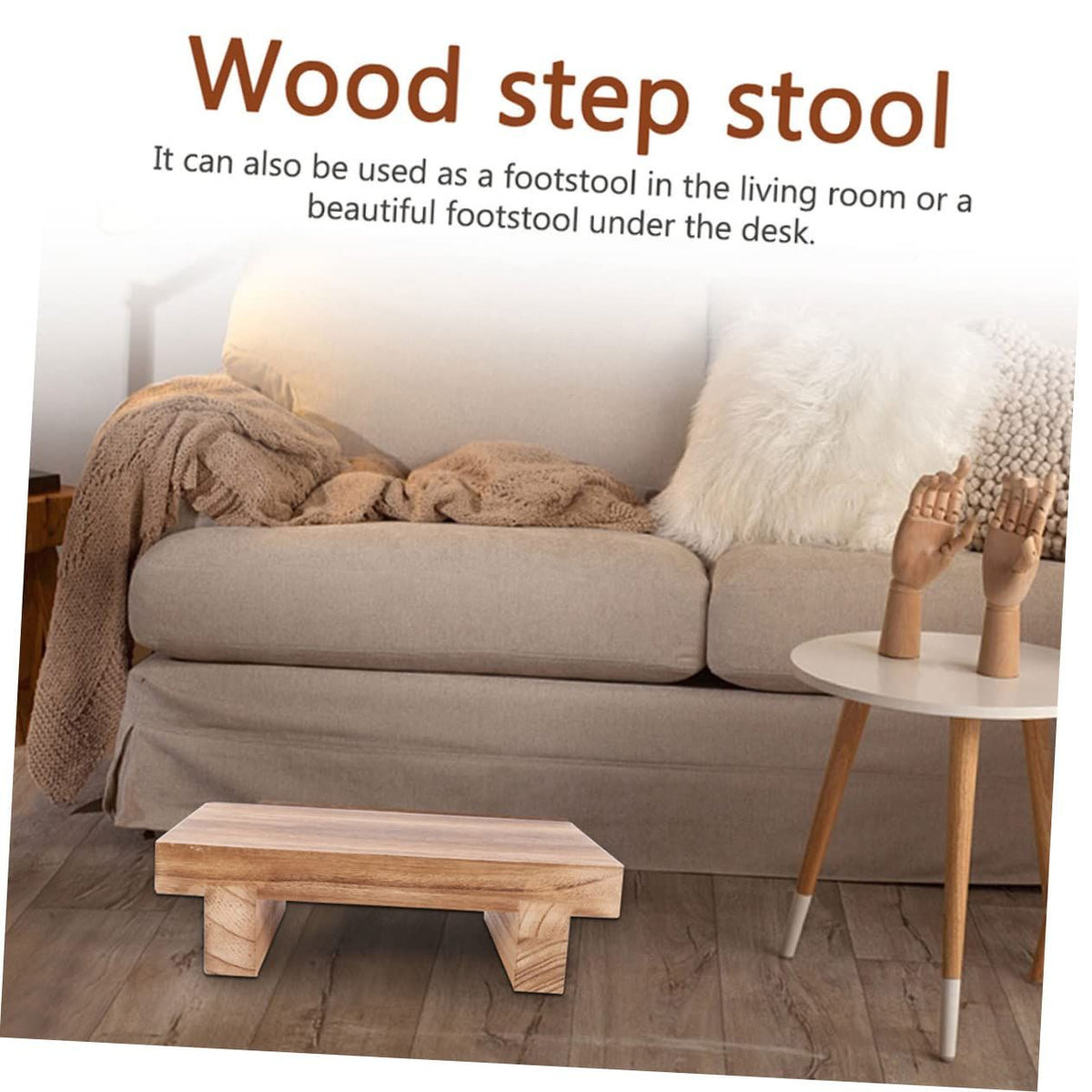 Bedside Step Stool Foot Stool Under Desk Kitchen Stool for Wood Foot Stool Stools for Adults Stepping Stool for Step