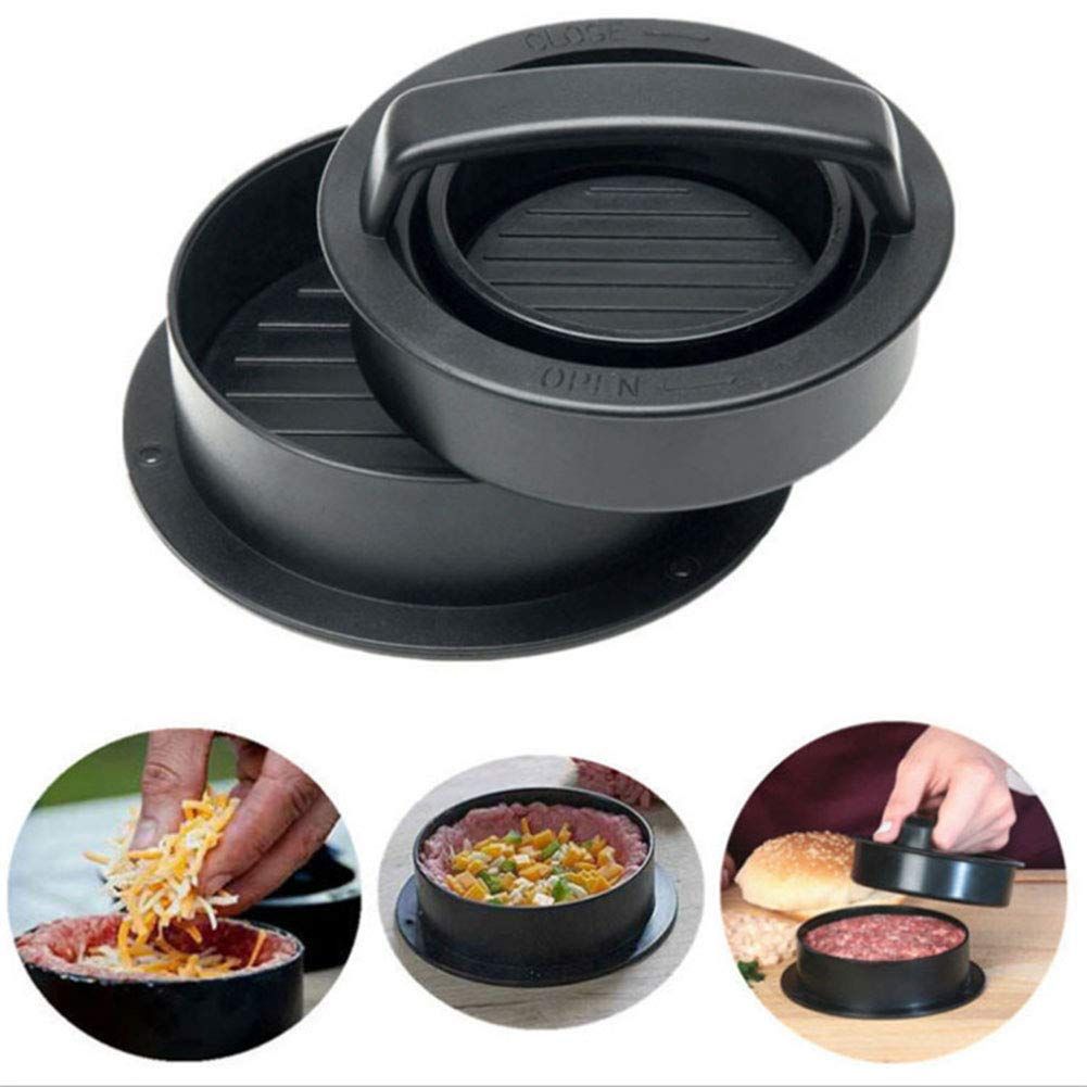 Hamburger press and meat patty making machine supports non stick and adjustable use, while the slider press is used to fill hamburgers.