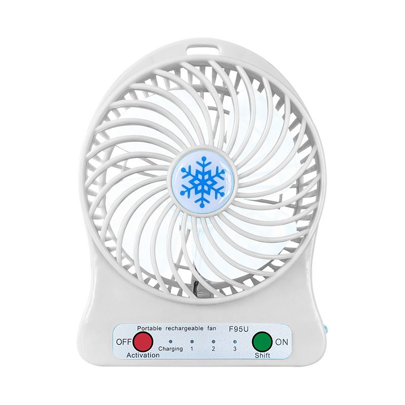 Portable small room fan, silent electric fan, desktop 3-speed super strong wind, portable fan, portable cooler