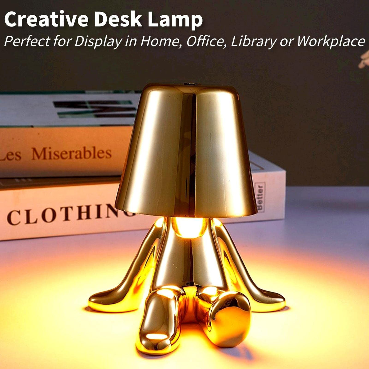 Table Lamp Bedside Touch Lamp Rechargeable Nightstand Light LED Battery Operated Desk Lamp for Home Office, Bedroom, Living Room