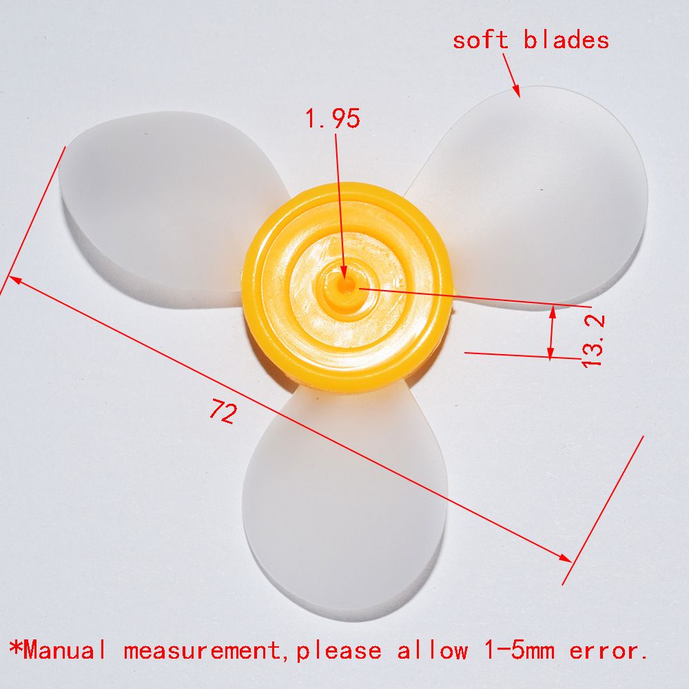 2 pcs Toy Soft Fan Blade, Three Blade Propeller Light in Weight Wear Resistant High Durability for Mini Fan for Scientific